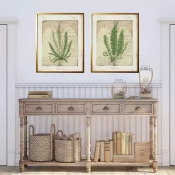 Kirklands Home Vintage Green Ferns Framed Art Prints, Set of 2 Outlet