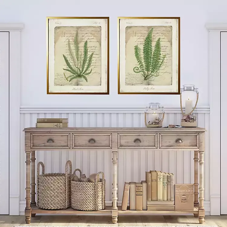 Kirklands Home Vintage Green Ferns Framed Art Prints, Set of 2 Outlet
