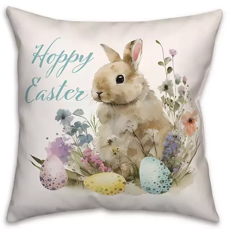 Pillows>Kirklands Home Vintage Hoppy Easter Floral Indoor/Outdoor Pillow