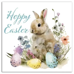Easter Decorations>Kirklands Home Vintage Hoppy Easter Floral Canvas Art Print