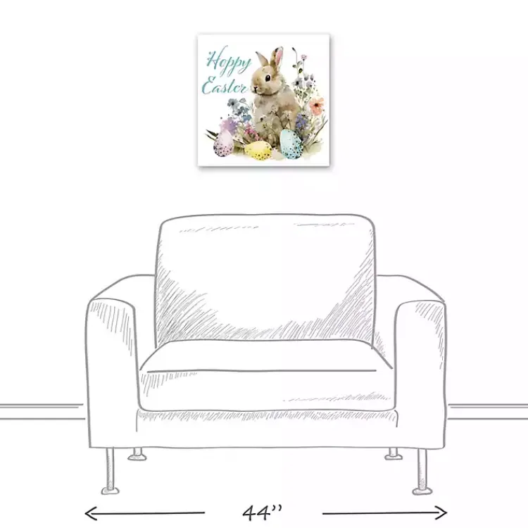 Easter Decorations>Kirklands Home Vintage Hoppy Easter Floral Canvas Art Print