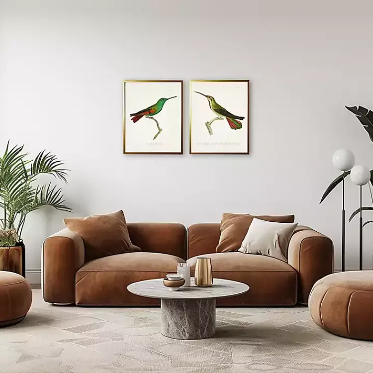 Kirklands Home Vintage Hummingbird I 2-pc. Framed Art Print Set New