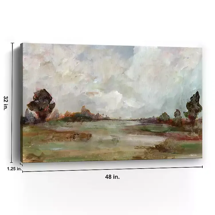 Kirklands Home Vintage Landscape Canvas Art Print, 48x32 in. Green Hot