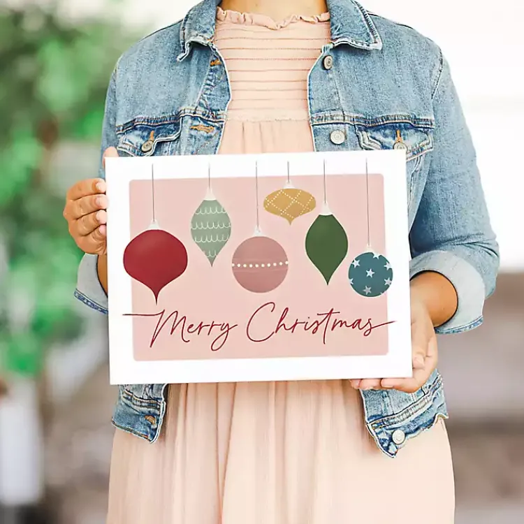 Christmas Art & Wall Decor>Kirklands Home Vintage Merry Christmas Ornament Wall Plaque