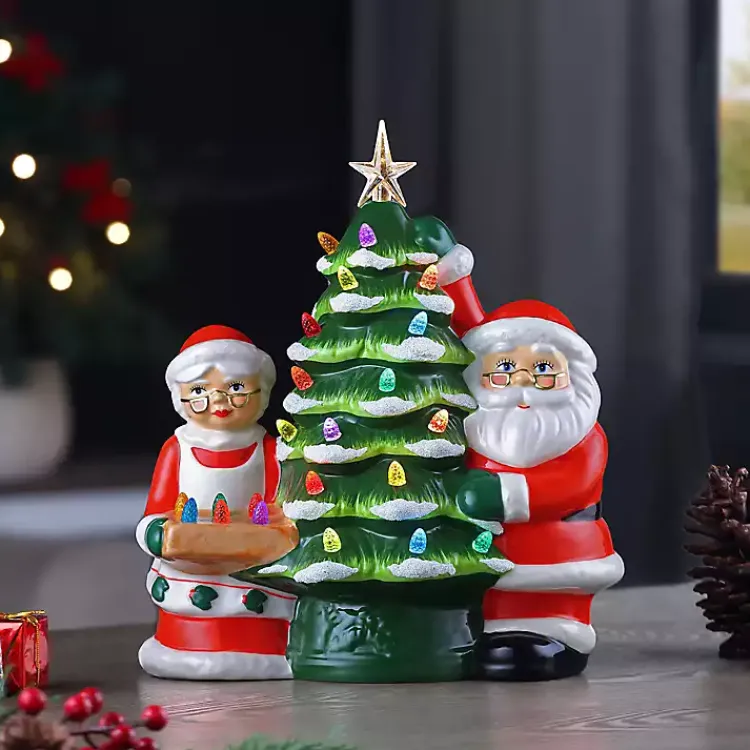 Christmas Decorations>Kirklands Home Vintage Mr. and Mrs. Claus Pre-Lit Decoration