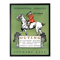 Kirklands Home Vintage Polo Magazine Cover Framed Wall Art Green Best