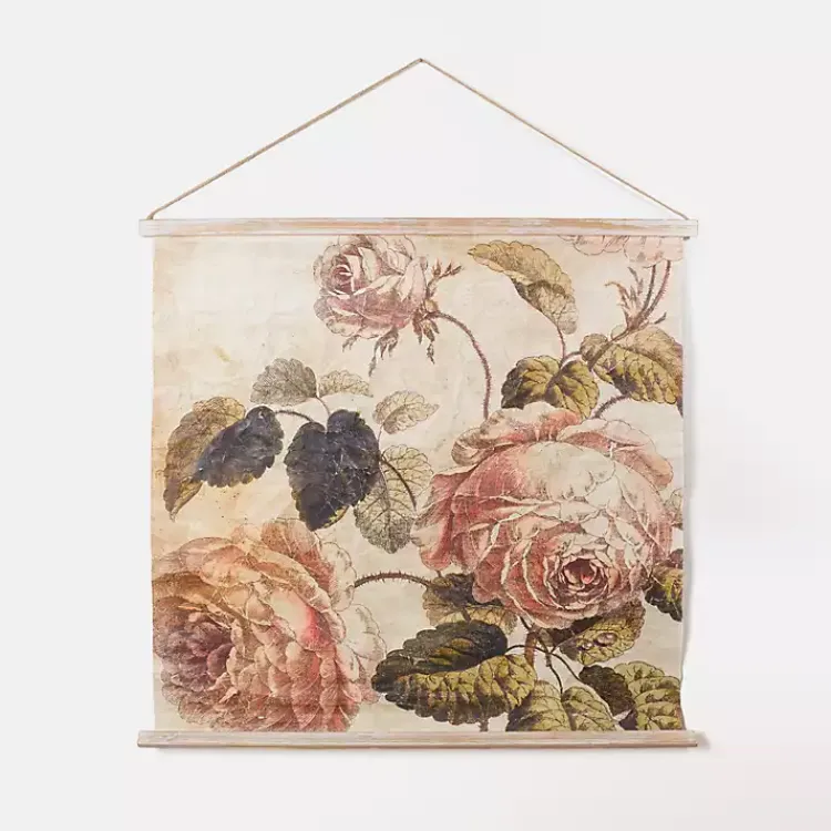 Kirklands Home Vintage Roses Hanging Tapestry Clearance