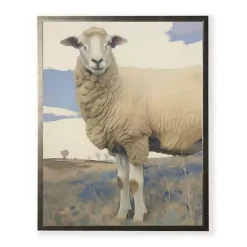 Easter Decorations>Kirklands Home Vintage Sheep Framed Art Print White