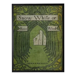 Kirklands Home Vintage Snow White Book Cover Framed Wall Art Green