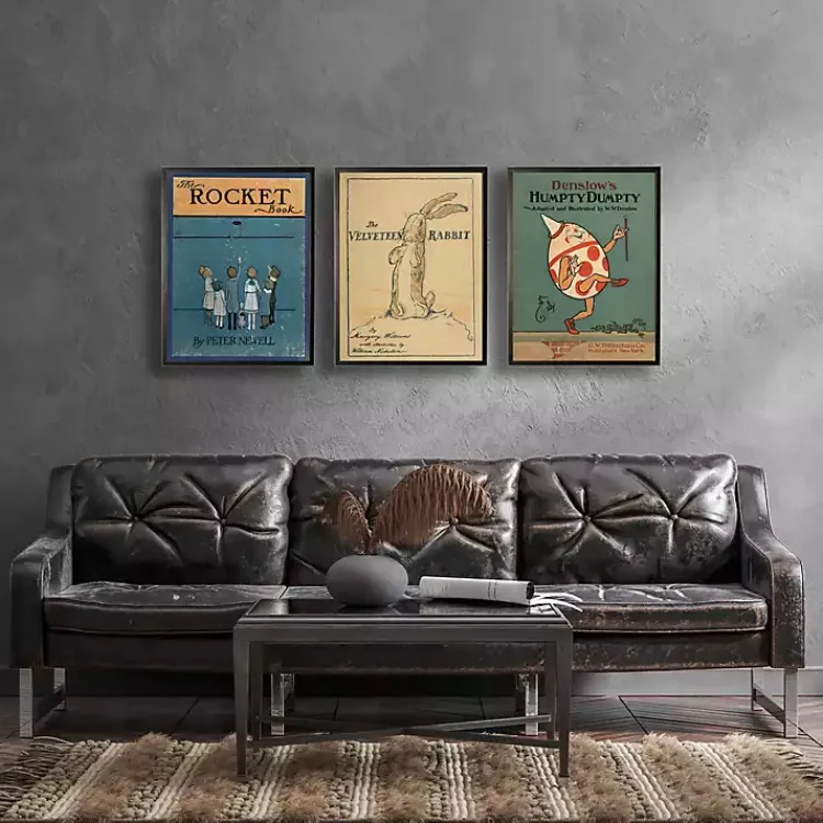 Kirklands Home Vintage The Rocket Book Cover Framed Wall Art Blue
