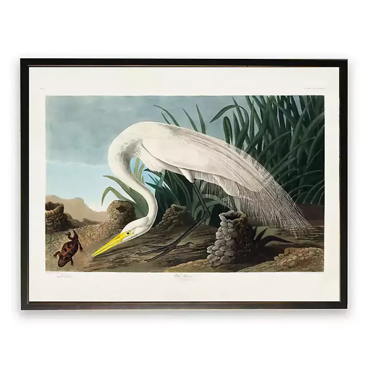 Kirklands Home Vintage White Heron With Lizard Framed Art Print Online