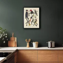 Kirklands Home Vintage Woodpecker Birds Framed Art Print Clearance