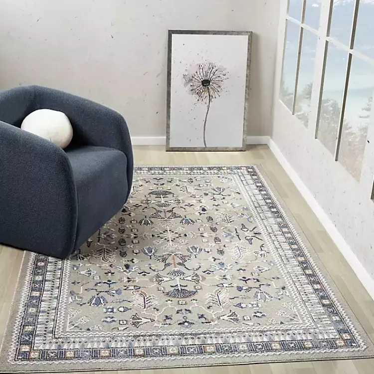 Kirklands Home Vista Blue Beige Area Rug, 7x9 Discount