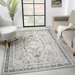 Kirklands Home Vista Blue Beige Area Rug, 7x9 Discount