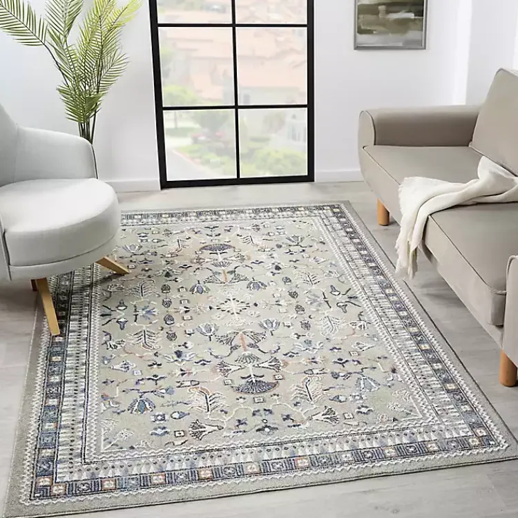 Kirklands Home Vista Blue Beige Area Rug, 7x9 Discount