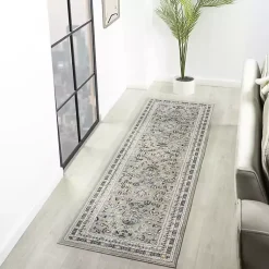 Kirklands Home Vista Blue Beige Runner, 2x7