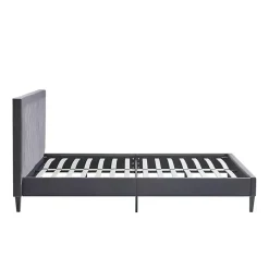 Kirklands Home Viv Charcoal Diamond Tufted Queen Bed Frame Gray Best