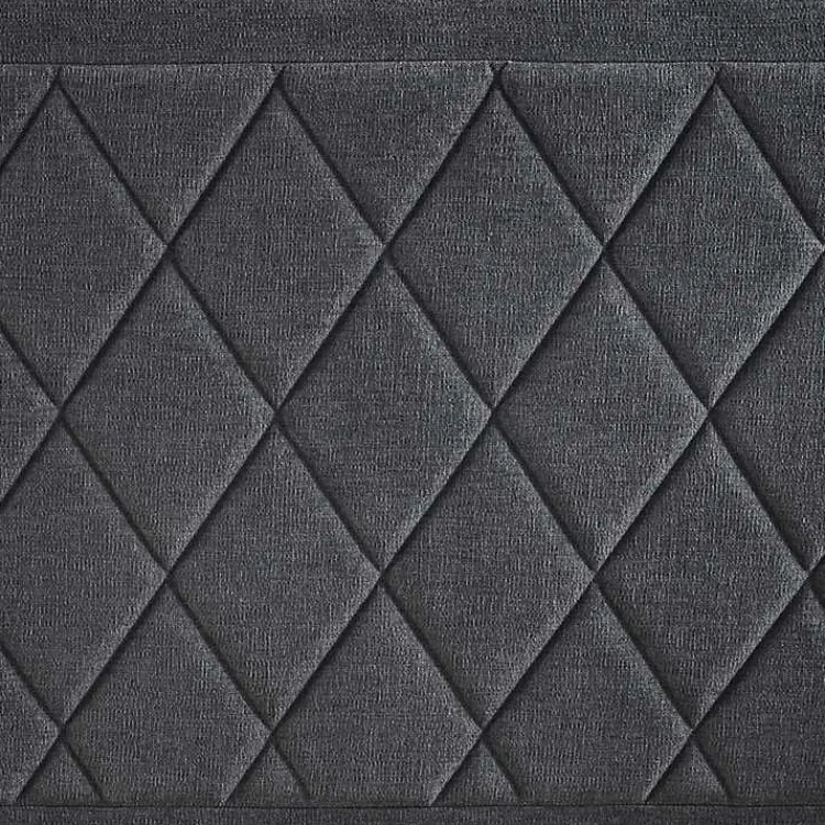 Kirklands Home Viv Charcoal Diamond Tufted Queen Bed Frame Gray Best