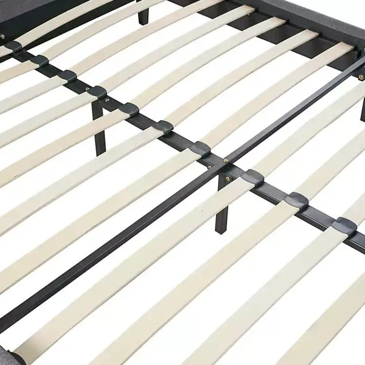 Kirklands Home Viv Charcoal Diamond Tufted Queen Bed Frame Gray Best