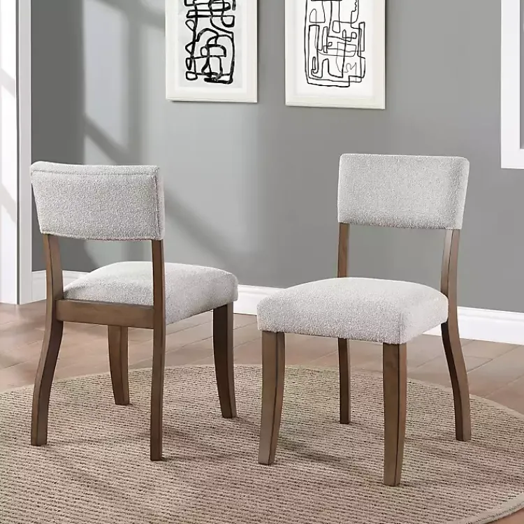 Kirklands Home Wade Upholstered Dining Chairs, Set of 2 Gray Hot