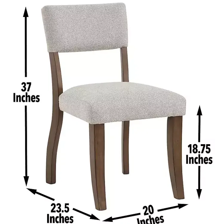 Kirklands Home Wade Upholstered Dining Chairs, Set of 2 Gray Hot