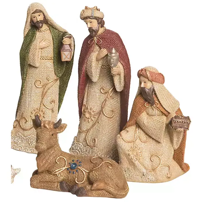 Christmas Decorations>Kirklands Home Waffle Weave 10-pc. Nativity Set Multi