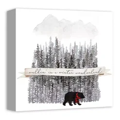 Christmas Art & Wall Decor>Kirklands Home Walking in a Winter Wonderland Canvas Art Print Gray