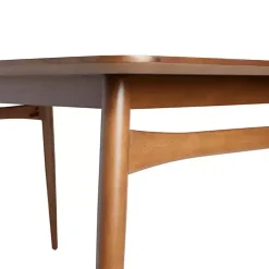 Kirklands Home Walnut Ash Wood Mid-Century Modern Dining Table Brown Best