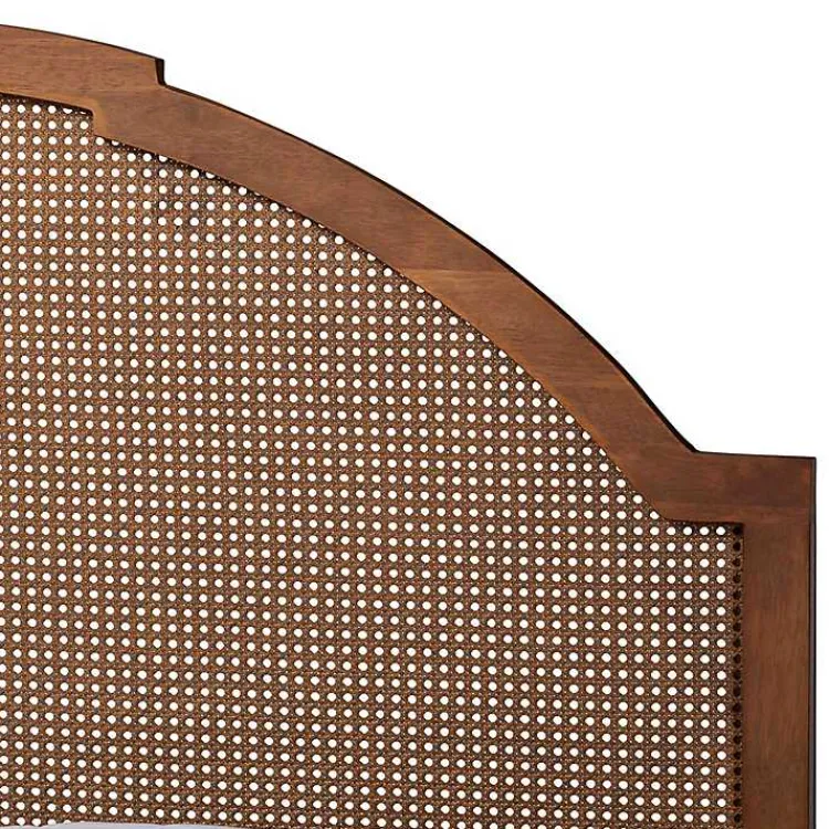 Kirklands Home Walnut Rattan Queen Storage Bed Brown Online