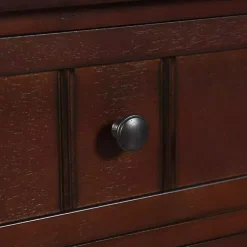 Kirklands Home Walnut 3-Drawer Winne Accent Table Brown Clearance