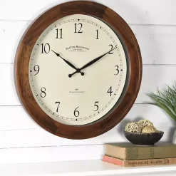 Kirklands Home Walnut Garrison Wooden Wall Clock Discount