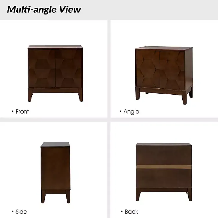 Kirklands Home Walnut Geometric Mabel 2-Door Cabinet Brown Online