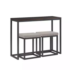 Kirklands Home Walnut Nesting Counter Table and Stools, Set of 3 Sale