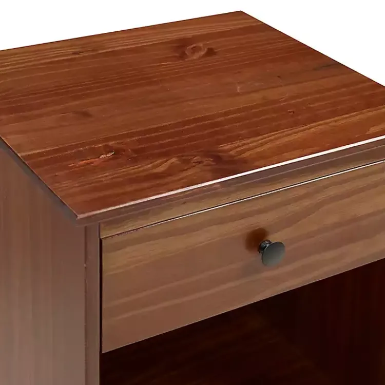 Kirklands Home Walnut One-Drawer Wood Nightstand Brown Online