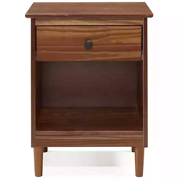 Kirklands Home Walnut One-Drawer Wood Nightstand Brown Online