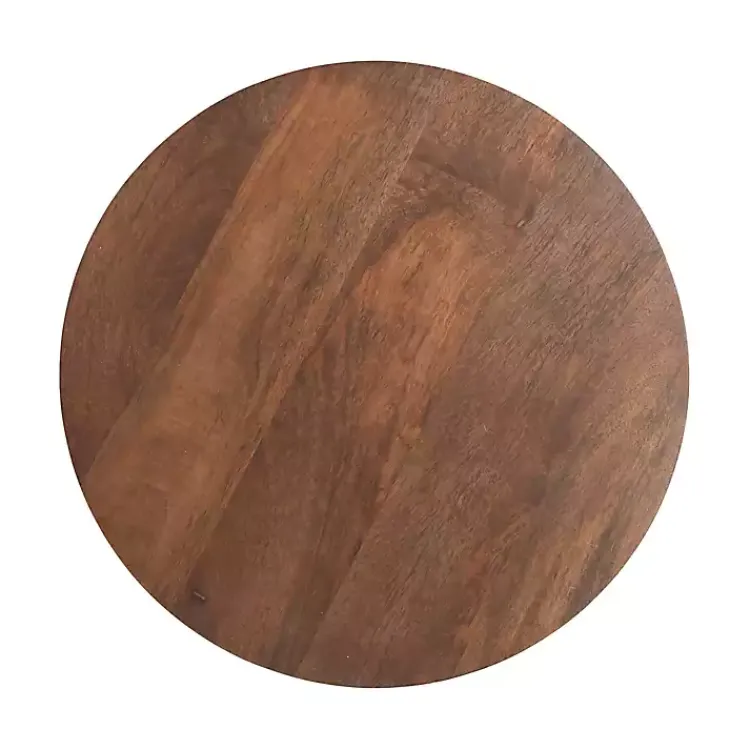 Kirklands Home Walnut Round Talen Accent Table Brown Sale
