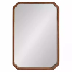 Kirklands Home Walnut Scallop Rectangle Wall Mirror Hot