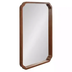 Kirklands Home Walnut Scallop Rectangle Wall Mirror Hot