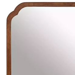 Kirklands Home Walnut Scallop Rectangle Wall Mirror Hot