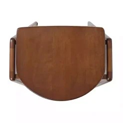 Kirklands Home Walnut Wood Backless Bar Stool Brown Outlet