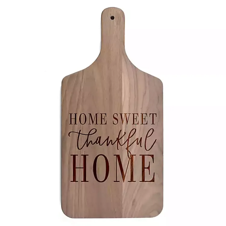 Kirklands Home Walnut Wood Home Sweet Thankful Home Cutting Board Brown Online