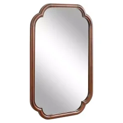 Kirklands Home Walnut Wood Scallop Wall Mirror Brown Online
