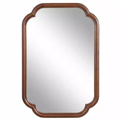Kirklands Home Walnut Wood Scallop Wall Mirror Brown Online