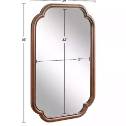Kirklands Home Walnut Wood Scallop Wall Mirror Brown Online