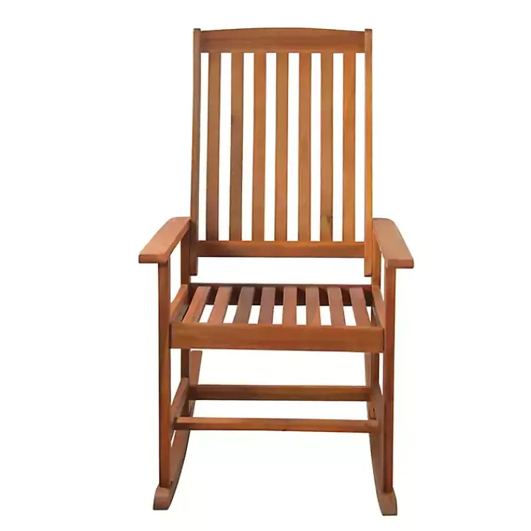 Kirklands Home Warm Acacia Wood Rocking Chair Brown Outlet