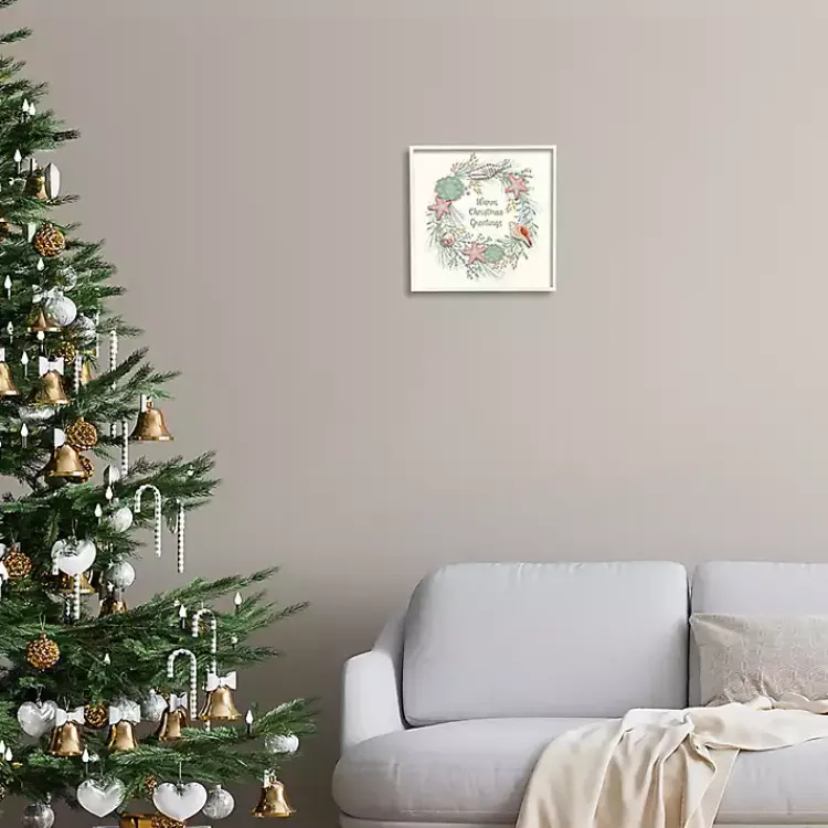 Christmas Art & Wall Decor>Kirklands Home Warm Christmas Greetings Coastal Wall Plaque