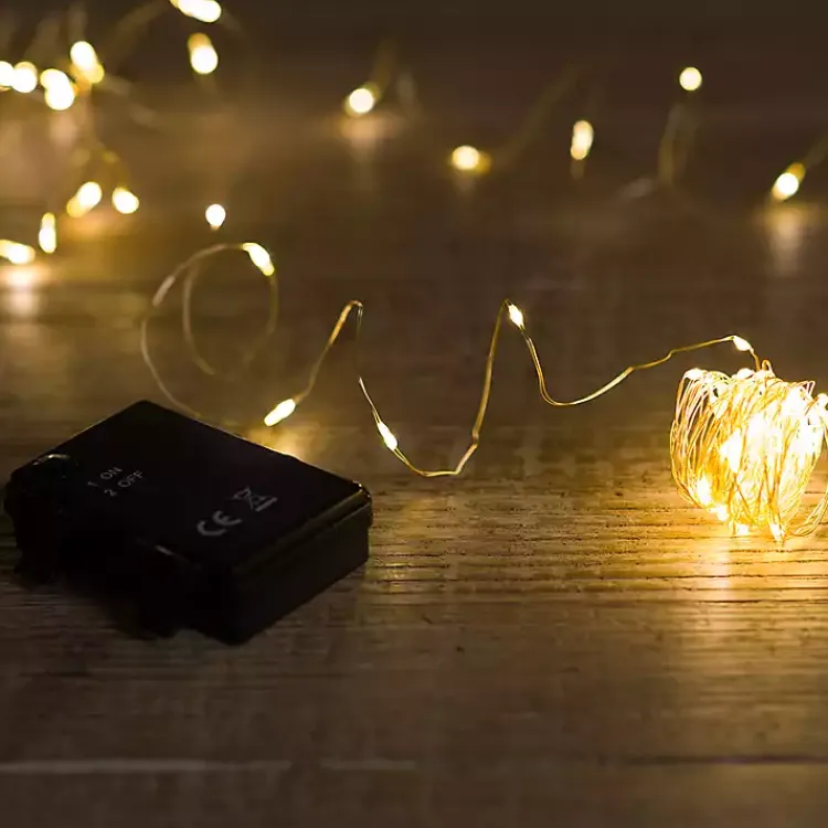Decorative Accents>Kirklands Home Warm Mini String Lights, 32 ft. Gold