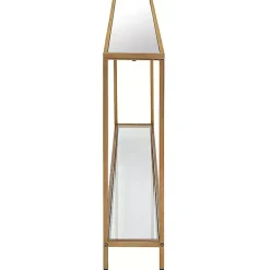 Kirklands Home Warm en Mirrored Top Console Table Gold Outlet