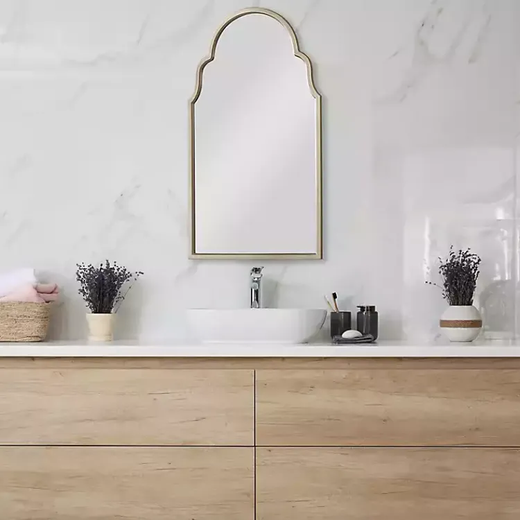Kirklands Home Warm Silver Arched Wall Mirror