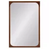 Kirklands Home Warm Walnut Rounded Rectangle Wall Mirror Clearance